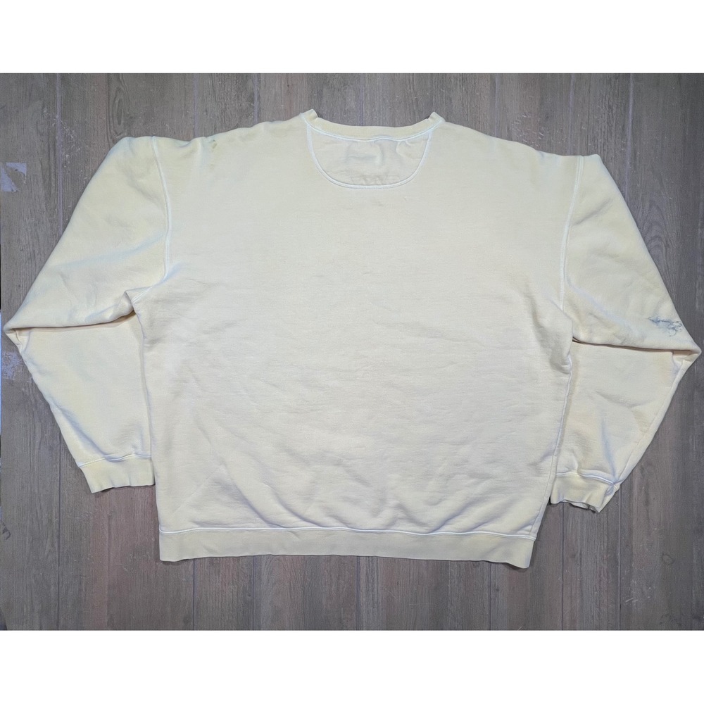 Authentic Pigment Corvette USA Crewneck Sweatshirt Yellow 2XL Pigment Dyed - Picture 3 of 11